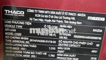 Mazda 3 1.5G AT HB FL 2019 Đỏ 73854 km