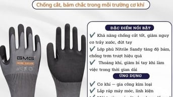 Găng Tay Chống Cắt Nitrile Sandy GMG AS1505 