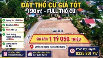 Đất ở đô thị 190m2 full TC - cách KCN Thành Thành Công Trảng Bàng 1km