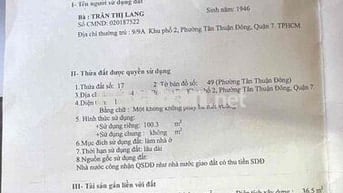 cần bán dãy trọ phường tân thuận đông q7