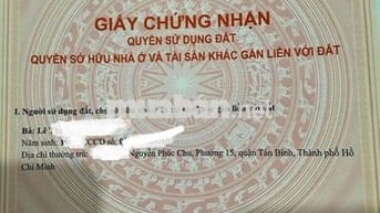 Nhà Mới Xây hẻm xe Ba Gác đường Nguyễn Phúc Chu, phường Tân Sơn ( phư