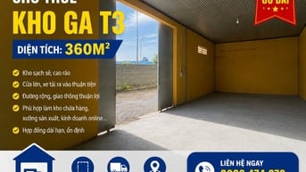 360m2. Kho Ga T3. Lưu kho đa dạng