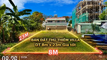 Bán nền Villa Thủ Thiêm 8x23m giá bán nhanh 148tr/m2