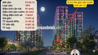 CĂN HỘ SÂN VƯỜN 3PN FOURS TOWER GIÁ 4,2TỶ VIEW SÔNG THÀNH PHỐ 