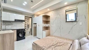 CĂN HỘ STUDIO FULL N.THẤT CAO CẤP+MG RIÊNG NGAY CV LÀNG HOA LÊ VĂN THO