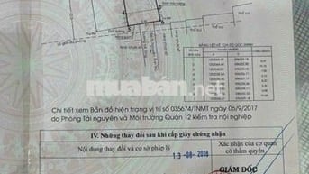 Lô Đất sổ riêng 217m2 Tân Chánh Hiệp q12 HH 20tr