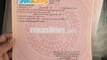Đất phường Minh Thành Chơn Thành gần khu công nghiệp Becamex