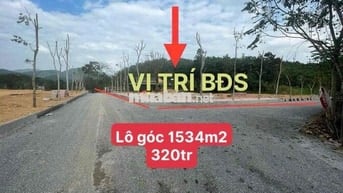 GẤP BÁN LÔ GÓC 1534m2 NGANG 18x85 giá 320tr sổ sẵn