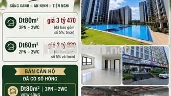 Chính chủ bán CH Green River Dt80m2/ 3PN giá 3tỷ230 view sông quận 8