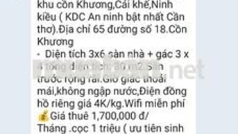 Cho thuê phòng trọ giá rẻ ninh kiều