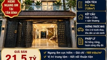 Phường     Tân Bình còn căn ngang 8m giá chỉ 21,5 tỷ? Cùng xem ngay!