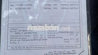 Nhà C4 MẶT TIỀN 116 NGUYÊN HỒNG