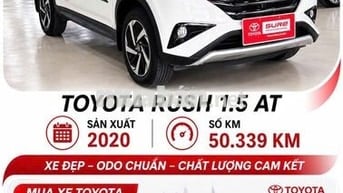 Toyota Rush 1.5 AT 2020 Trắng 50.337 km, hiếm có