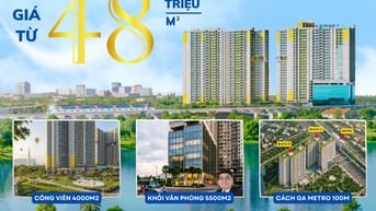 Hàng Hiếm Cạnh Metro: Căn Góc 3PN 1 Căn/Tầng, P.Khách Siêu rộng