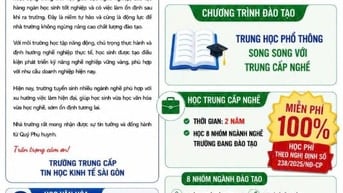 Trường Trung Cấp Tin Học Kinh Tế Sài Gòn Tuyển Sinh 2026
