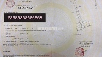 CHÍNH CHỦ BÁN ĐẤT MẶT TIỀN TẠI QL 91 - P. CHÂU VĂN LIÊM, Ô MÔN, CTHO