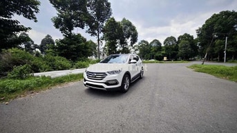 Hyundai Santafe 2 cầu, bản cao cấp Trắng 70000 km