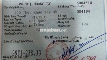 Piaggio Vespa 2014 124cc Trắng