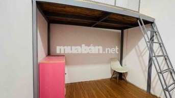 phòng có gác 25m2- nhà mặt tiền 297 bình Quới -
