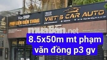 Cho thuê nhà Mặt Tiền Phạm Văn Đồng, P1, Gò Vấp, DT 8.5x50m, trệt.