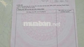 BÁN ĐẤT THỔ CƯ 123M2 GẦN THẠNH XUÂN 23 30M.