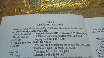 Bán nhà ấp 2, Xuân Thới Sơn, Huyện Hóc Môn, 1 lầu, 1,350 tỷ