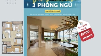 Đ𝐚̉𝐨 𝐊𝐢𝐦 𝐂𝐮̛𝐨̛𝐧𝐠 - Q2| [CHO THUÊ]: Căn Hộ 3PN - View Nội Khu