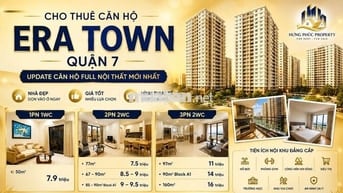 CHO THUÊ CH 1PN 2PN 3PN ERA TOWN FULL NT