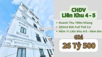 CHDV Dòng tiền 2 tỷ 280/năm, Liên khu 4-5, 26 tỷ 5 còn thương lượng !!