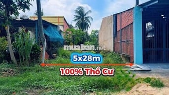 Đất đẹp 140m2(5x28)giá 800 triệu sát bên KCN Thành Thành Công sổ riêng
