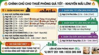 🎉 PHÒNG TRỌ STUDIO (CÓ GÁC RỘNG RÃI) TẠI ĐƯỜNG NGUYỄN CHÍNH, HOÀNG MAI