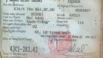 Suzuki Axelo 2013 Xanh-Trắng