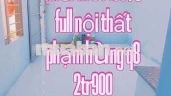 Nhà mới 100% 20m2 giá 2tr9 phạm hùng p4 q8