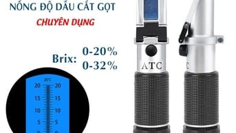 ✅ Khúc xạ kế đo nồng độ dầu cắt gọt chuyên dụng ATC 0-20% Brix, Ship C