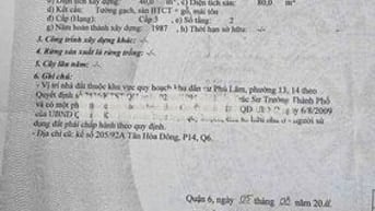 Nhà bán chính chủ. Hẻm 205 tân hoà đông