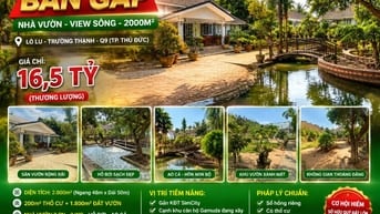Giảm 5 Tỷ! Bán Gấp Nhà Vườn 2.000m² Lò Lu, Trường Thạnh – Hẻm Xe Hơi, 