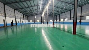 Xưởng Thuận An 1950m² bình điện 320kva đường cont nền epoxy sạch sẽ