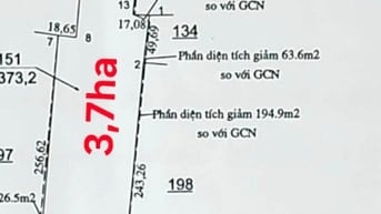  3,7ha đất cây LN, 2MT trước v sau  DT751, P Minh Long, Chơn Thành BP