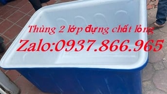 Bồn 2 lớp, Thùng đựng hóa chất có 2 lớp, thùng dung tích 500l