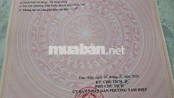Bán nhà phường Tam Hiệp Biên Hòa