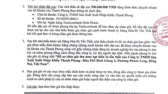 CHÀO GIÁ CẠNH TRANH THANH LÝ HÀNG HÓA BỊ TỔN THẤT