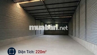 Cho thuê kho đường Phạm Hùng (nối dài), Nhà Bè – 220m² – xe tải 8 tấn