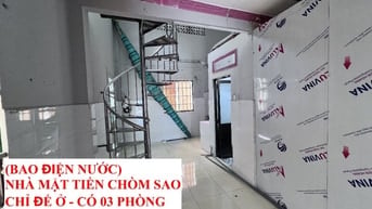 (BAO ĐIỆN NƯỚC) NHÀ MẶT TIỀN CHÒM SAO, CHỈ ĐỂ Ở, 3 PHÒNG, - GIÁ 3 TR