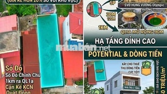 (Giá Rẻ ) BÁN ĐẤT MỄ SƠN 101m2 SỔ ĐỎ 5p VÀO SÂN HÙNG VƯƠNG Olympic 6ty
