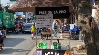 Xe đẩy bán hàng Passion Cà Phê Kim loại Đen