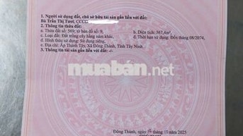 ⁠Bán đất mặt tiền đường nhựa Huỳnh Châu Sổ 13m ngang, chính chủ⁠