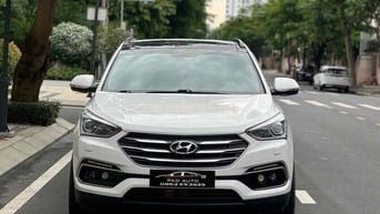 Hyundai SantaFe 2018 2.2L 4WD Đặc Biệt Trắng Kem