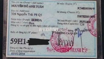 Honda Future 125 2016 Đen 56000 km