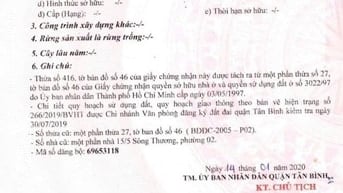 Bán gấp lô đất hẻm xe hơi đường Sông Thương, TB, chỉ 6 tỷ 
