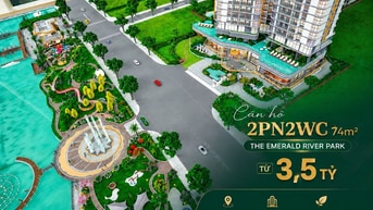 Căn 2PN2WC The Emerald River Park 3,5 tỷ sở hữu căn hộ Bến du thuyền